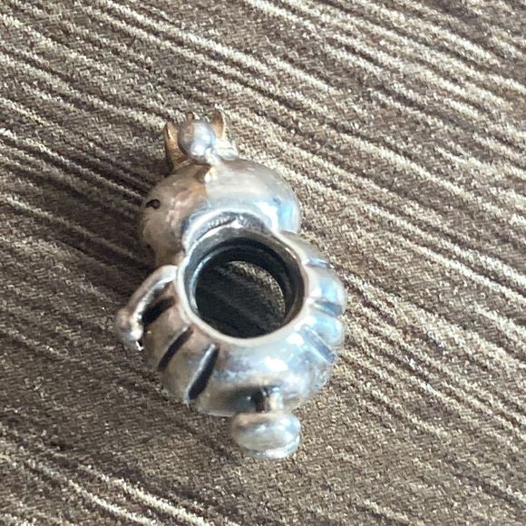 Sterling Silver And 14K Gold Crown Authentic Retired Pandora Queen Bee Charm - Picture 7 of 8